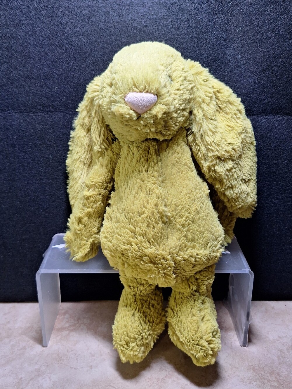Jellycat Retired London Bashful Moss Bunny with Green Tail Medium